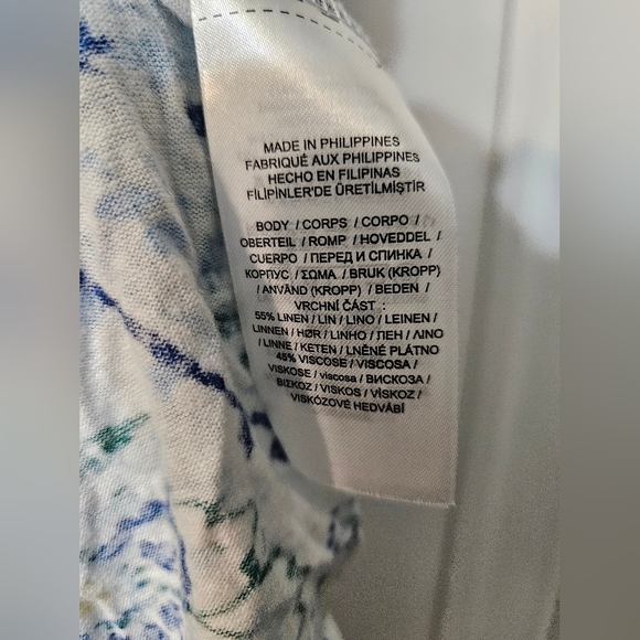 NWT Lauren by Ralph Lauren Off Short Short Sleeves Paisley Print Top - Picture 6 of 9